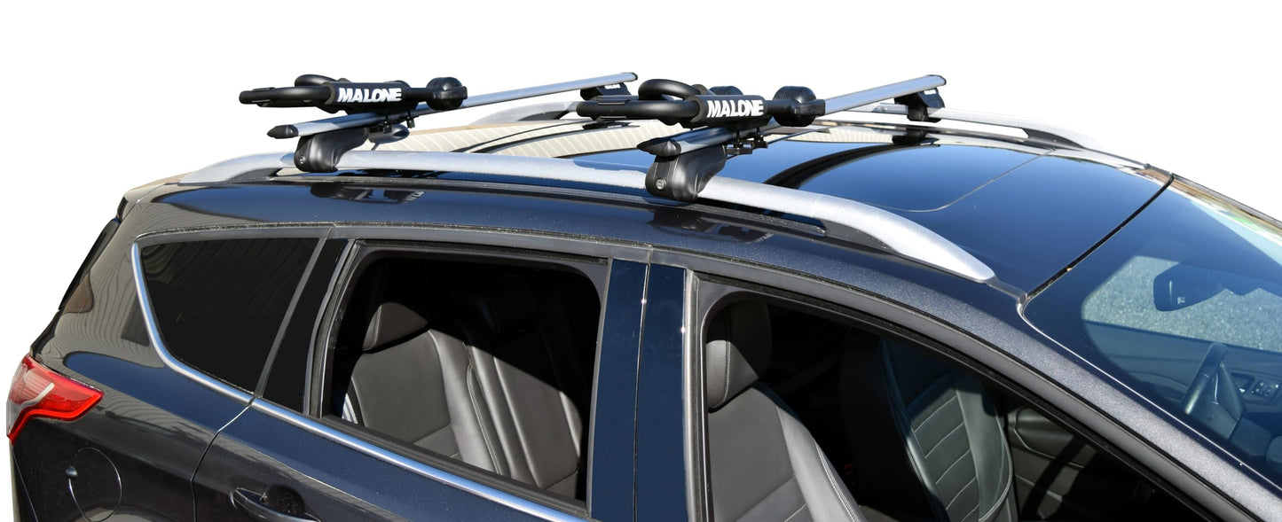 Malone Foldaway-J™ Kayak Rack Carrier, Single, Universal Fit, Tool Free Install, 75 lb Capacity, Limited, USA (MPG132)