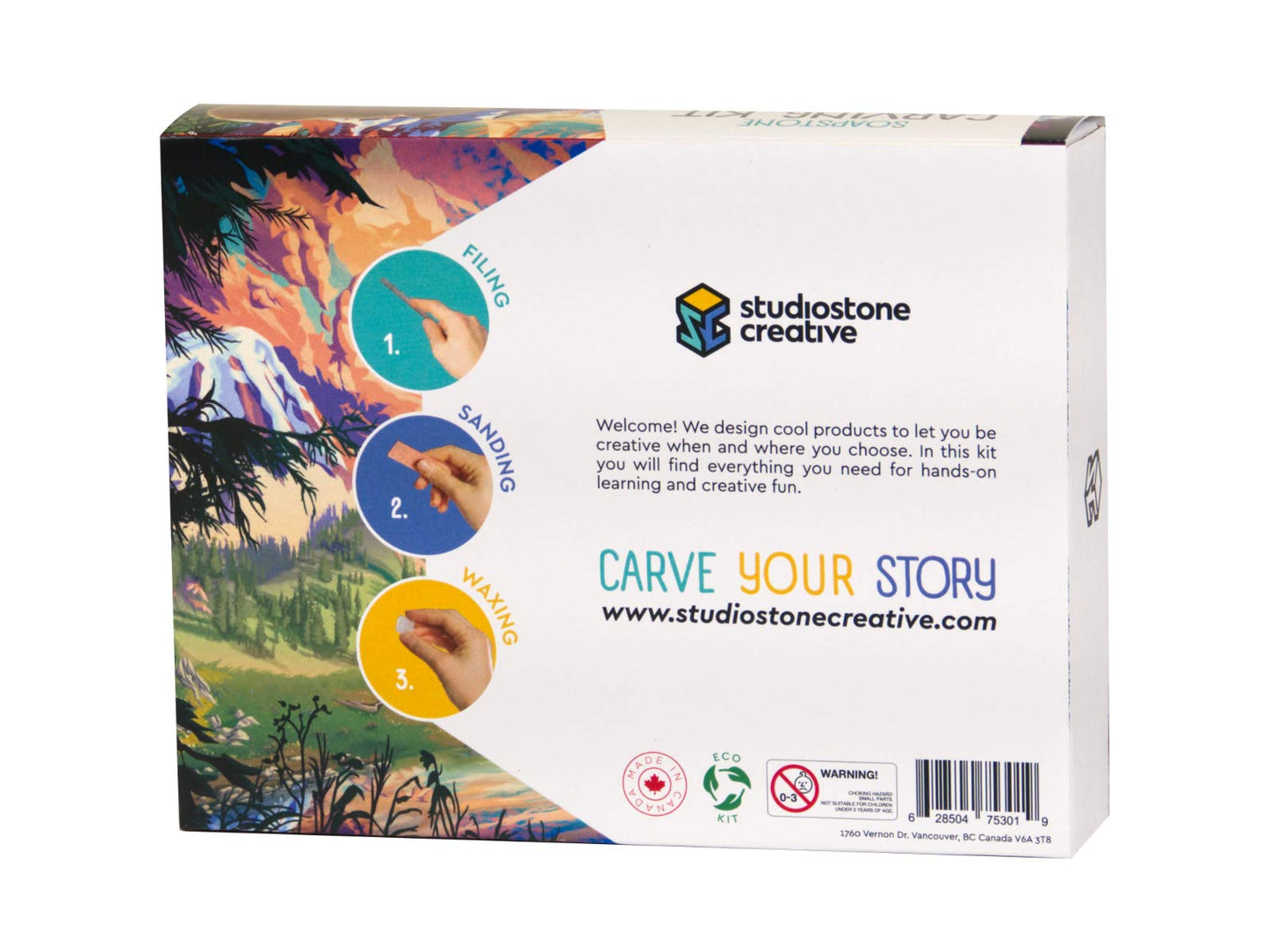 STUDIOSTONE CREATIVE DIY Arts & Crafts Carving Kit Kids Adults Eagle Sculpture Soapstone