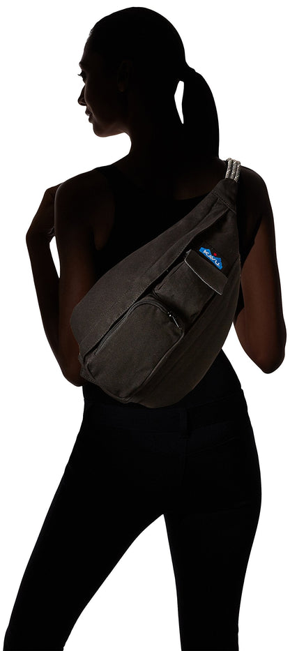KAVU Mini Rope Bag Cotton Crossbody Sling - Black