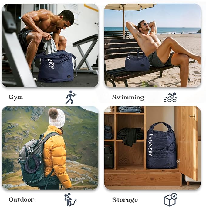 Travel Laundry Bag, Vacuum Compression Dirty Clothes Travel Bag, Waterproof