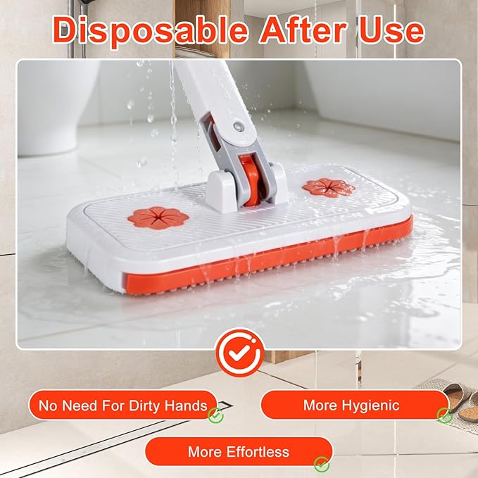 Snap Grip Mini Mop Set, Lazy Mop Automatic Gripping, Convenient Cloth Changing