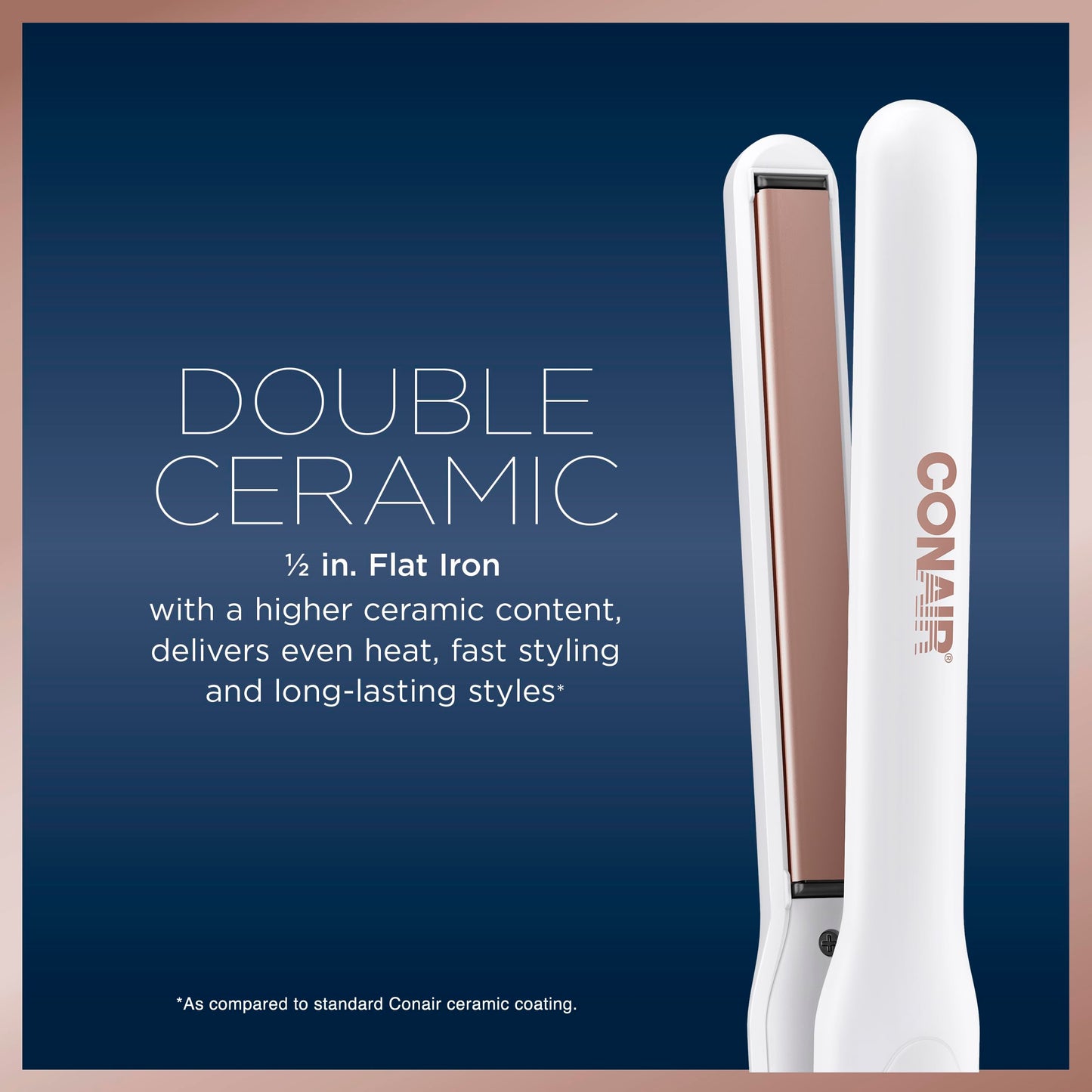 Conair Double Ceramic Flat Iron, 1 1/2-inch Wet-to-Dry Hair Straightener
