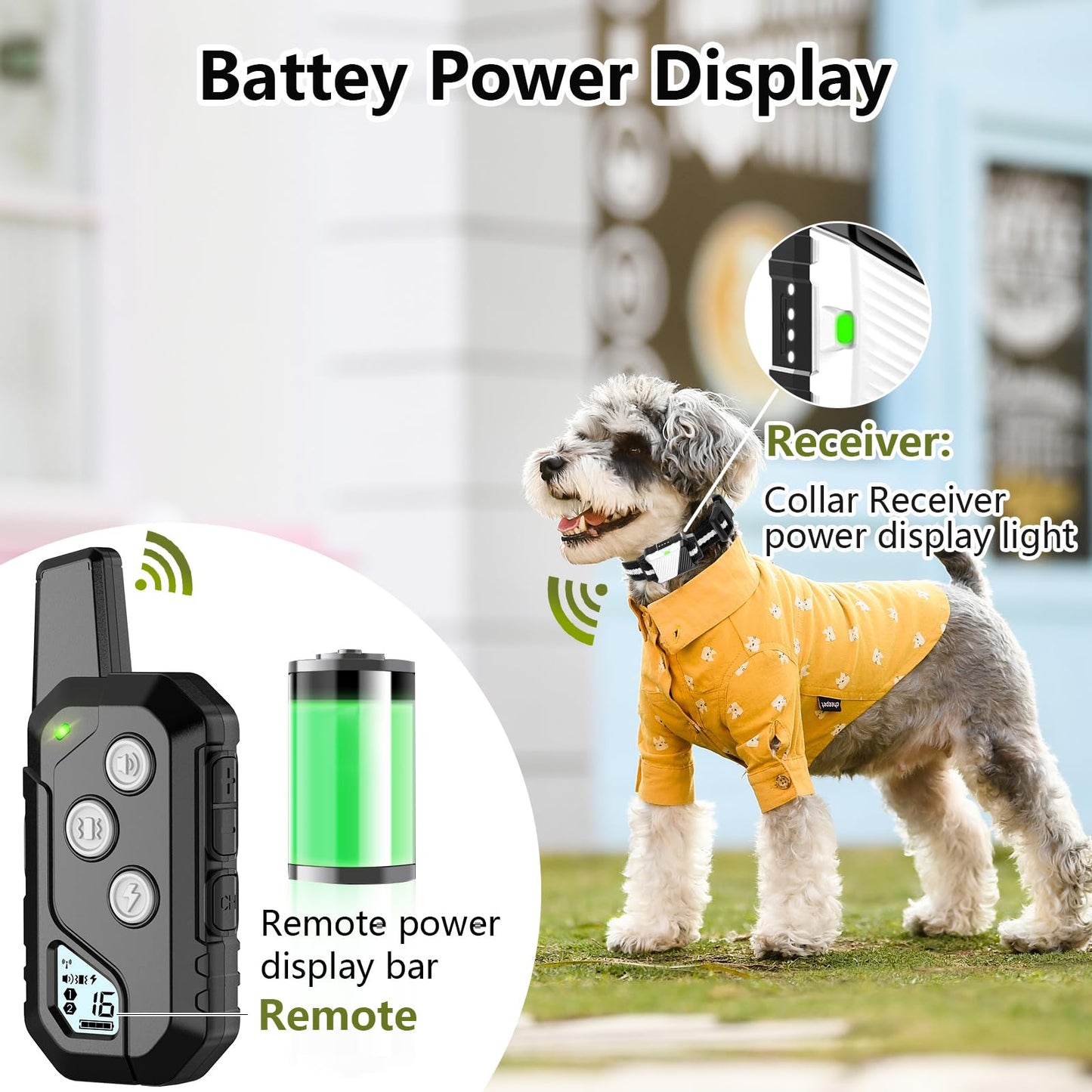 Snsng Shock Collar for Dogs, Dog Training Collar with Remote Control for 2 Dogs, 3 Training Modes with Beep, Vibration and Satic, Waterproof, Rechargeable E Collar for Large Medium Small