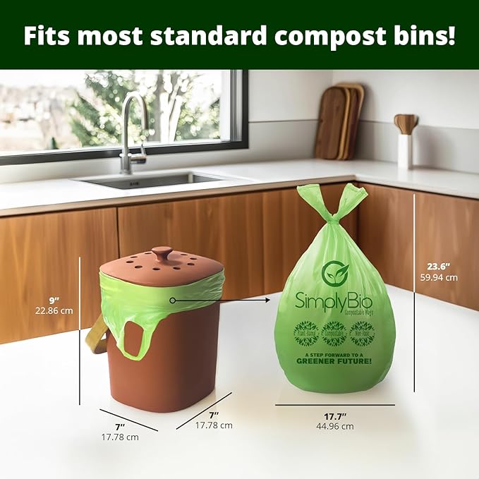 Simply Bio 3 Gallon Compostable Trash Bags Liners
