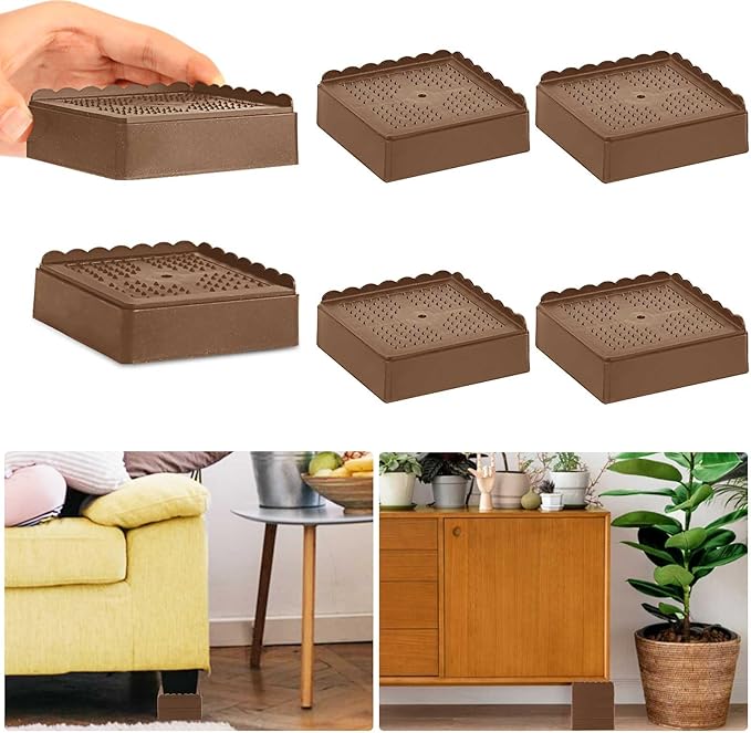 Bed Risers 1 inch, 2 inch, 3 inch, 4 inch Heavy Duty, Adjustable Furniture Riser