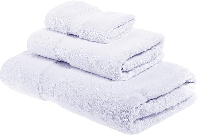 SUPERIOR Egyptian Cotton Pile 3 Piece Towel Set, Includes 1 Bath, 1 Hand