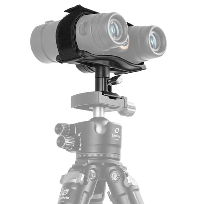 Leofoto Binocular Adapter Tray with Arca-Compatible Dovetail Mount, 360 Rotation, 3/8"-16 and 1/4"-20 Mounting Adapter (BC-04)