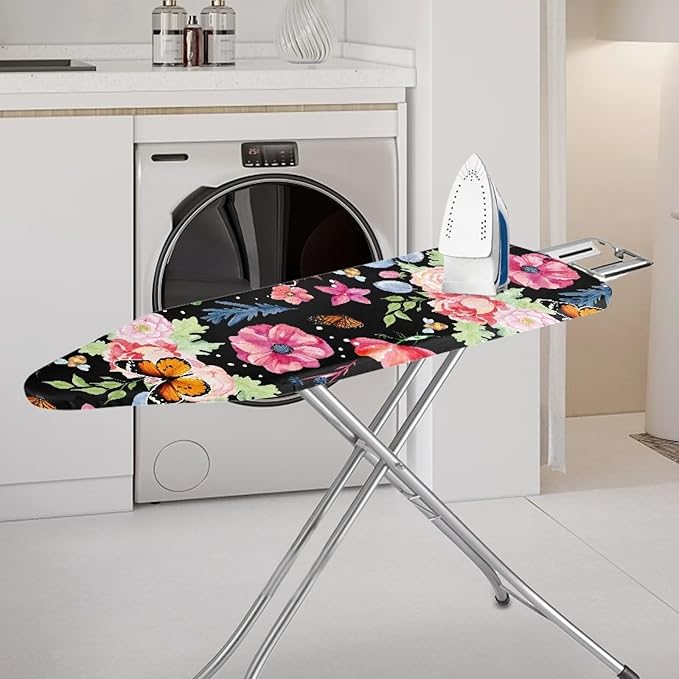 Retro Butterfly Floral Ironing Board Cover Standard Ironing Board Cover