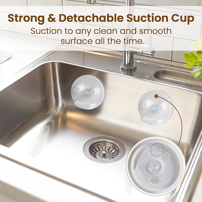Sponge Holder, Sink Caddy w/Suction Cup Installation, Sponge Organizer