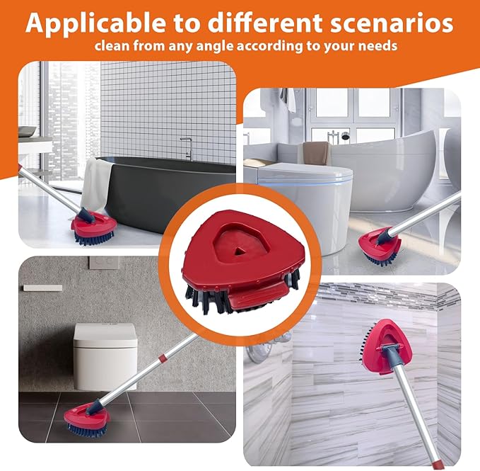2 Pack Upgraded Spin Mop Replace Scrub Mop Brush Compatible