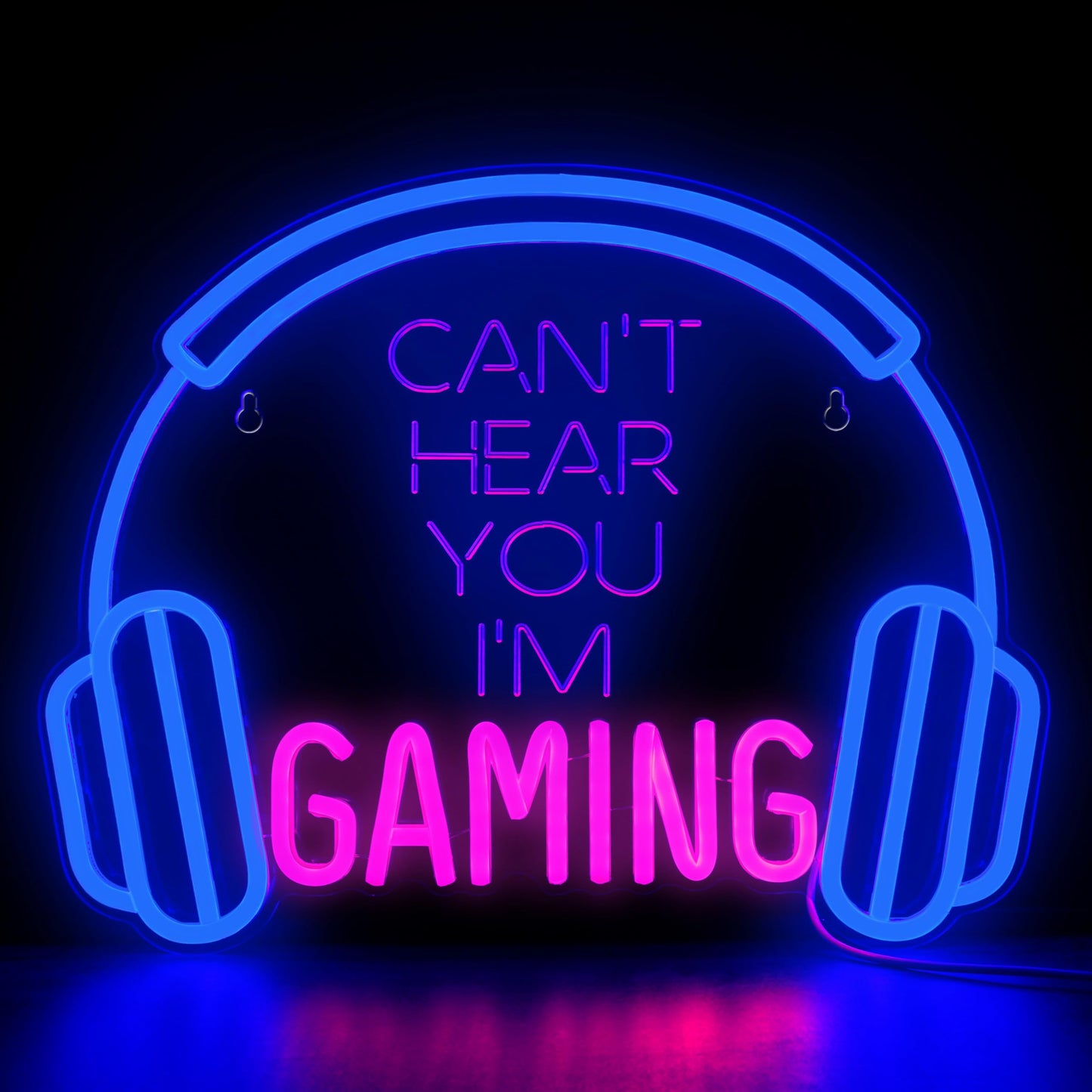 Kavaas Gaming Neon Sign, Can't Hear You I'm Gaming Headset LED Sign for Game Room Wall Decor - Headphone Neon Light Signs - Best Gamer Gifts for Teen Boys, Kids