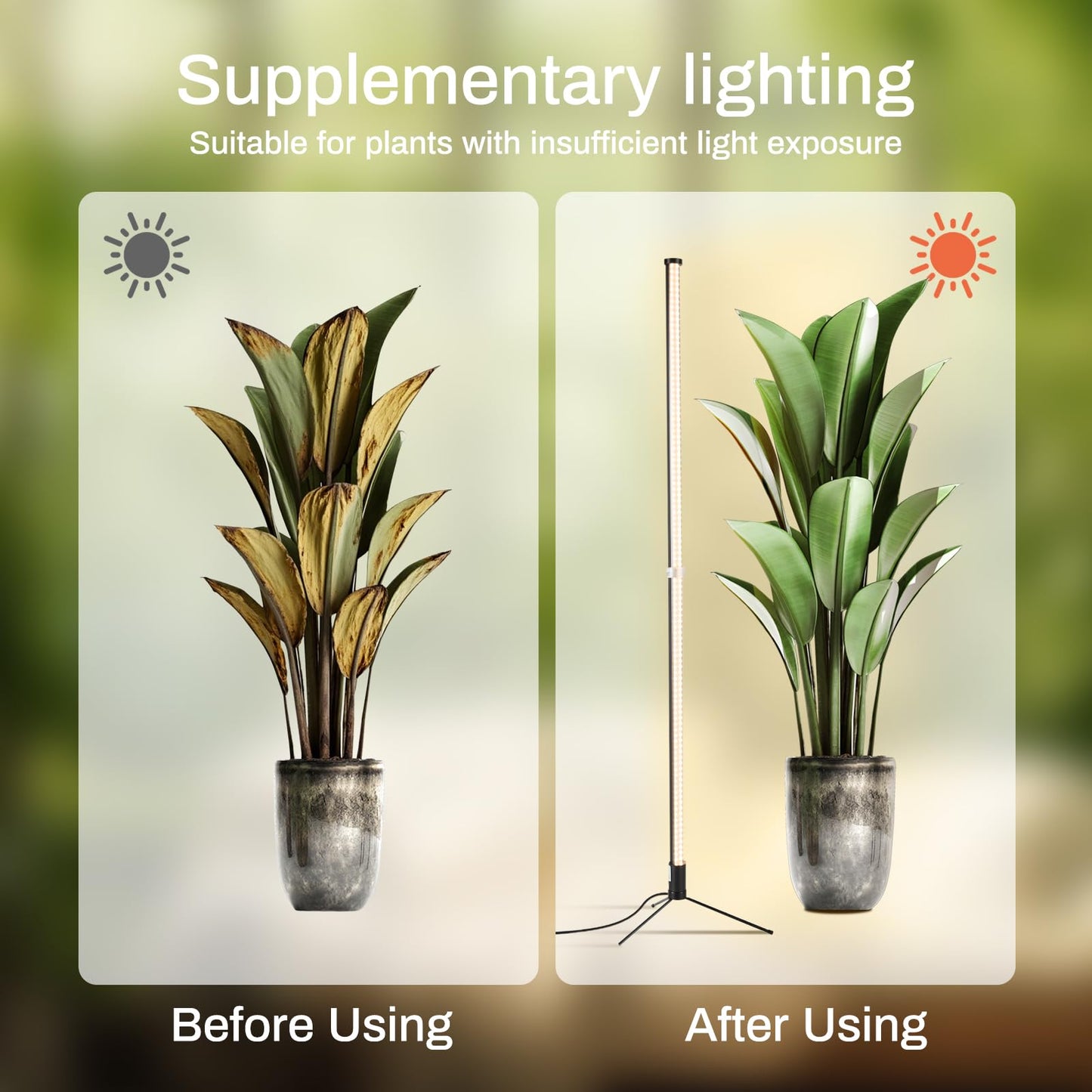 Atmel Standing Grow Lights for Indoor Plants with Timer, 3 Adjustable Modes Full Spectrum Plant Lights for Indoor Growing, 243LED Plant Grow Light for Flowering, Office, Indoor Garden