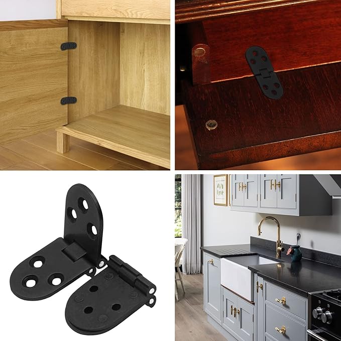 Piutouyar 4PCS Butler Tray Heavy Duty Folding Flip Top Hinge 180 Degree Round