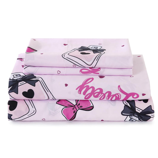 ChicView Full Sheet Set Kids,4 Pieces Breathable Soft Microfiber Bedsheets for Child Boys Girls, Anti Pilling Deep Pockets Easy Care Bed Sheets, Perfume