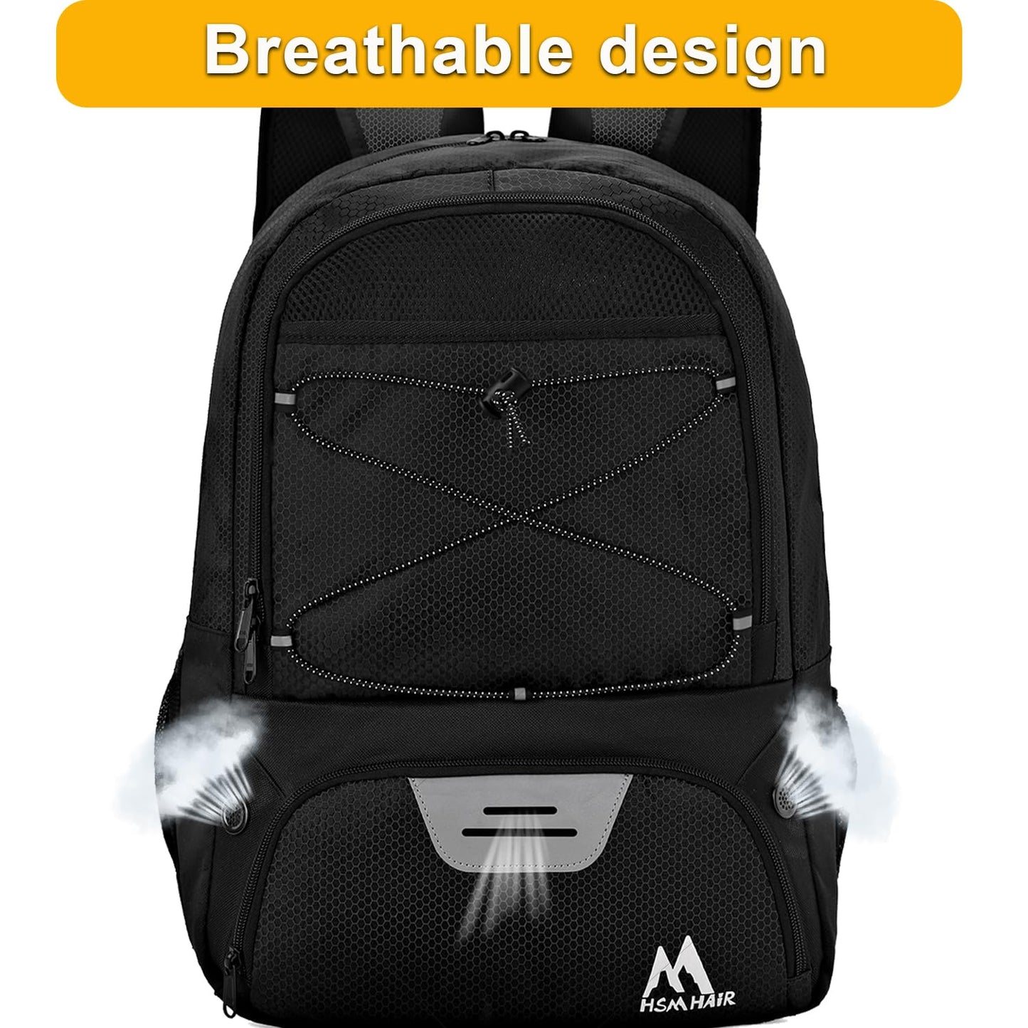 Hsmihair Soccer Bag-Soccer Backpack&Backpack for&Football Volleyball& Basketball,with Ball Compartment and Training Package