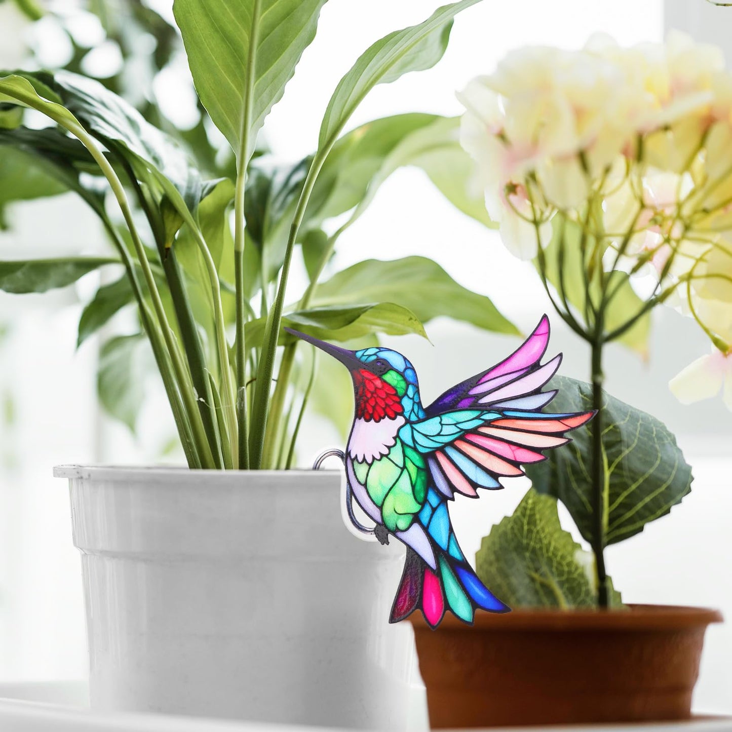 FBBP Hummingbird Gifts for Women, Hanging Plant Planter for Indoor Outdoor Garden, Mothers Day Birthday Gifts for Mom Grandma from Daughter Son, Bird Lover Plant Pots Accessories