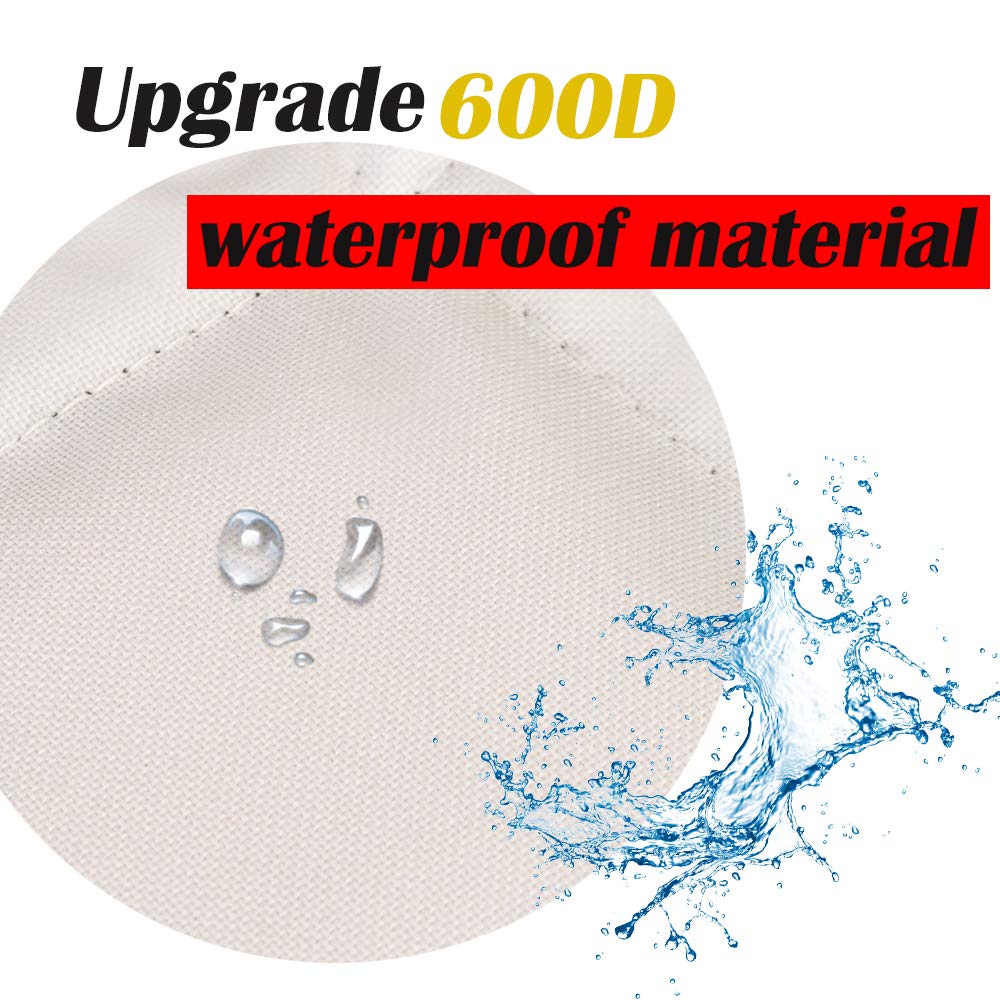 Funbliss car seat protector for child car seat Beige Thick Padding Carseat Kick Mat with Organizer Pockets,Waterproof 600D Fabric,Vehicle Dog Cover Pad for SUV Sedan Leather Seats