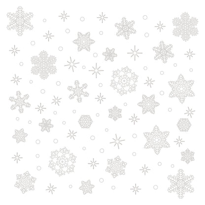 Kasubeso 92Pcs Snowflake Window Clings Decals, Peel and Stick Glitter Christmas Wall Stickers, Removable Winter Xmas Wall Docer for Holiday Party Bedroom Living Room Offices Home Decoration