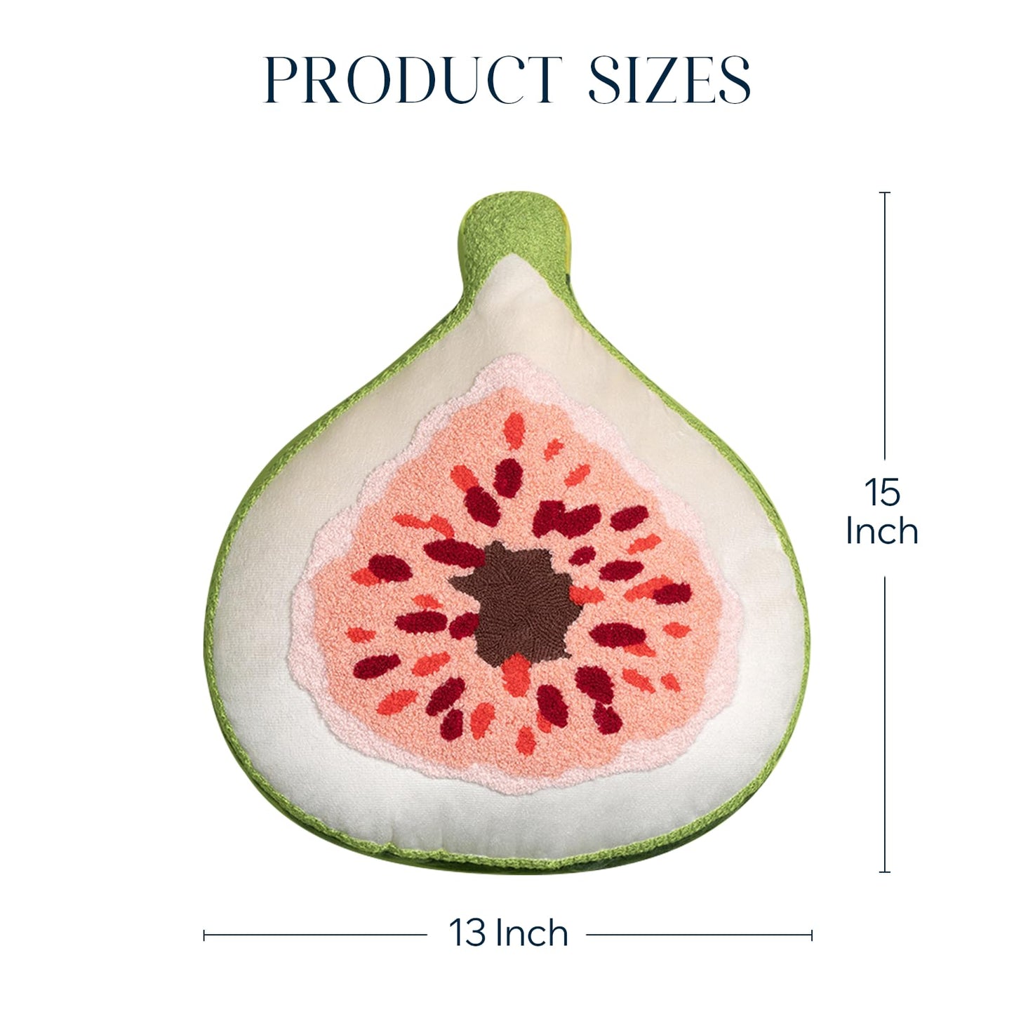 Phantoscope Papaya Shaped Throw Pillow, Fruit Themed Cushion for Couch, Bed and Chair, Pink, 10 x 15 inches