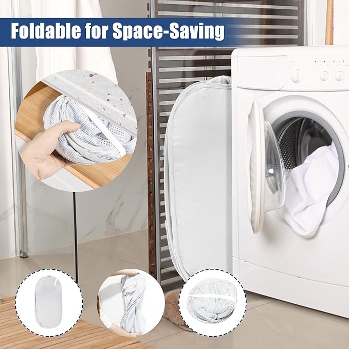 Collapsible Laundry Baskets, Upgrade Pop Up Laundry Hamper