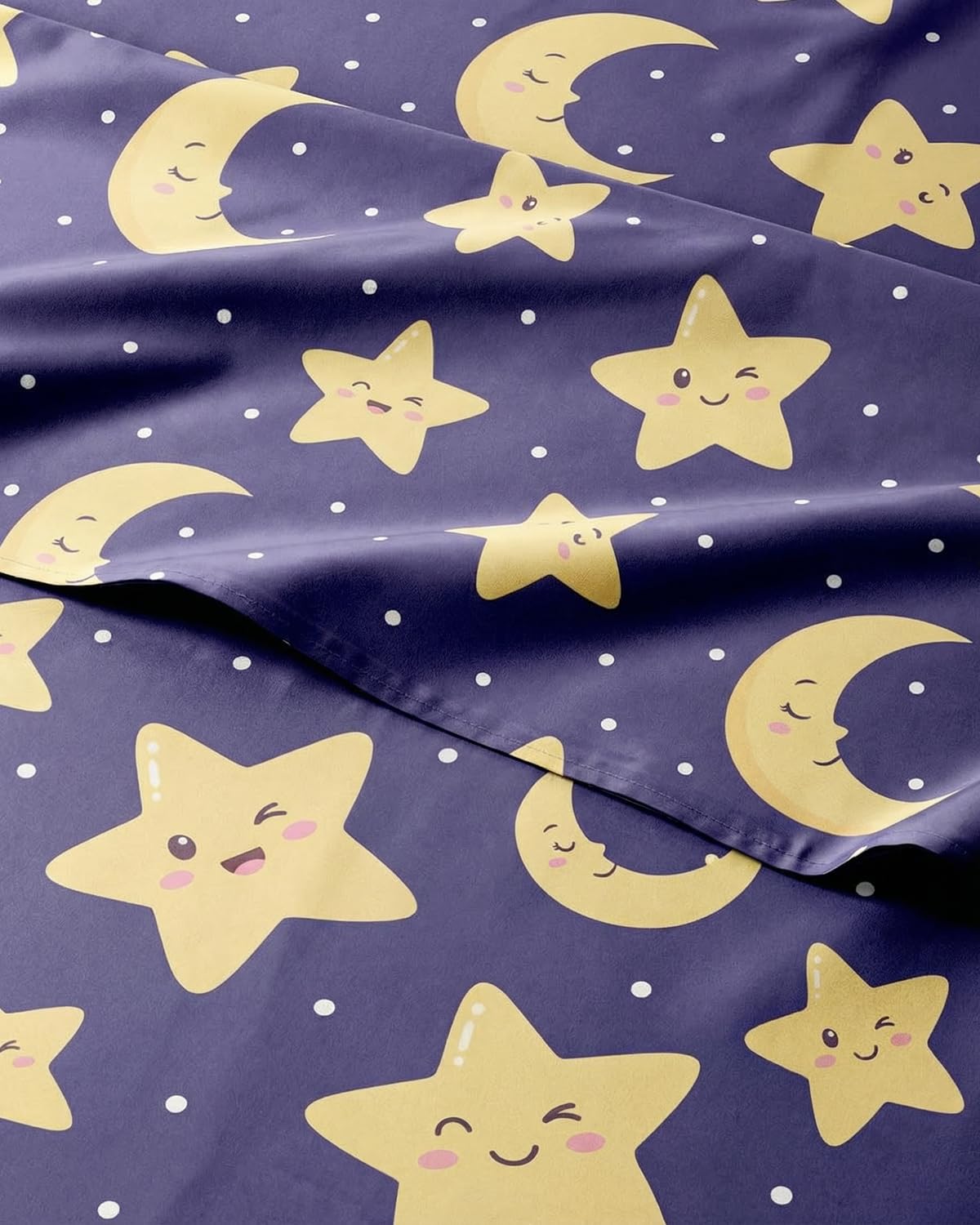 CGK Unlimited Kids Twinkle Stars Twin 3 Piece Sheet Set - Boys, Girls, Teens, Toddler - Easy Fit Deep Pockets - Soft, Cooling & Breathable Sheets - Cute, Cozy, Fade & Wrinkle Free - Machine Washable