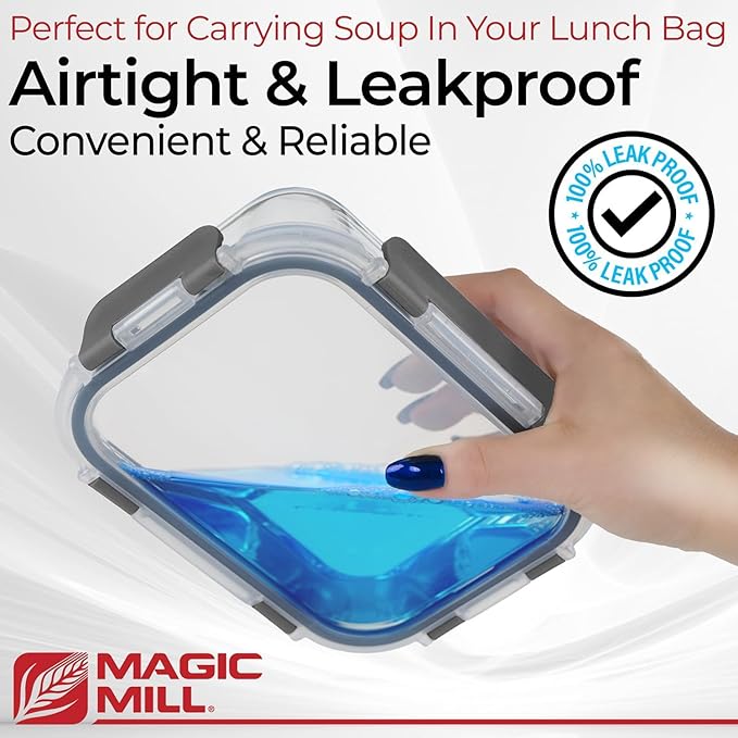 Magic Mill Premium Borosilicate Glass Food Storage Containers