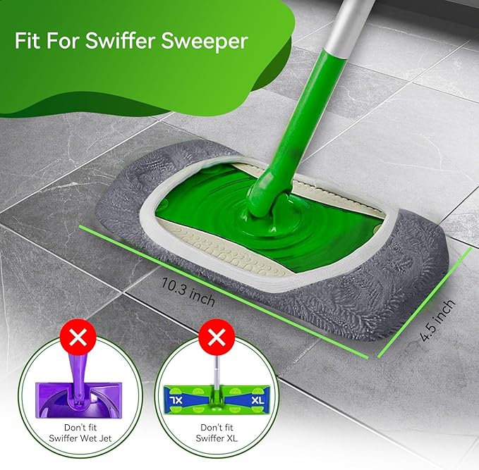 6 Pack Reusable Microfiber Mop Pads Compatible
