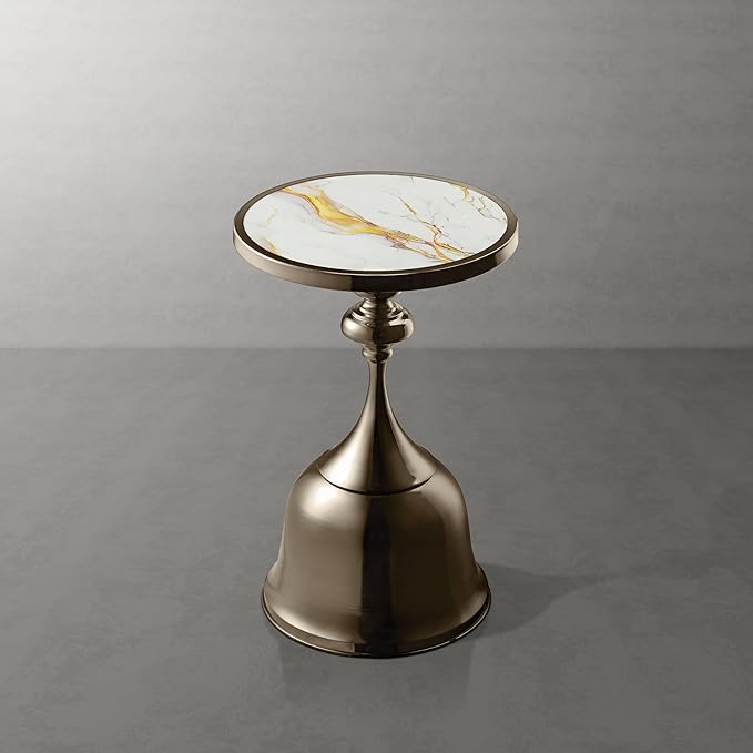 Homes: Inside + Out Halric Modern 24" Tall Round End Table