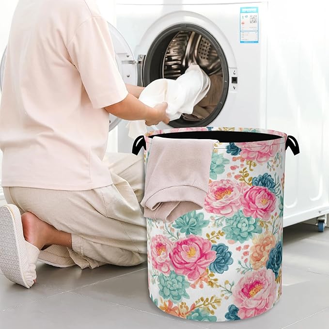Succulent Plant Laundry Basket