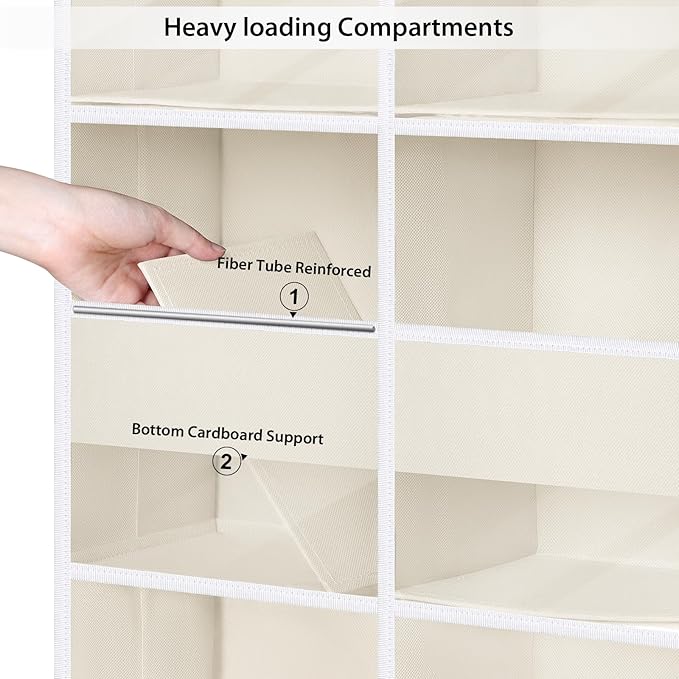 Univivi 5-Shelf Fabric Baby Door Storage Over Door Hanging Organizer
