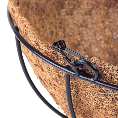 Tosnail 3 Pack 10" Metal Hanging Flower Pots Hanging Planters Plant Basket with Coco Fiber Liners