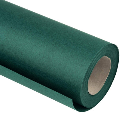 RUSPEPA 30"x 393"(32.8') Dark Green Kraft Wrapping Paper Large Jumbo Roll, Recyclable Green Art Gift Wrap Paper for Christmas Gift Wrapping, Table Covering, Art & Craft Supplies, Bouquet Flower, 80GSM