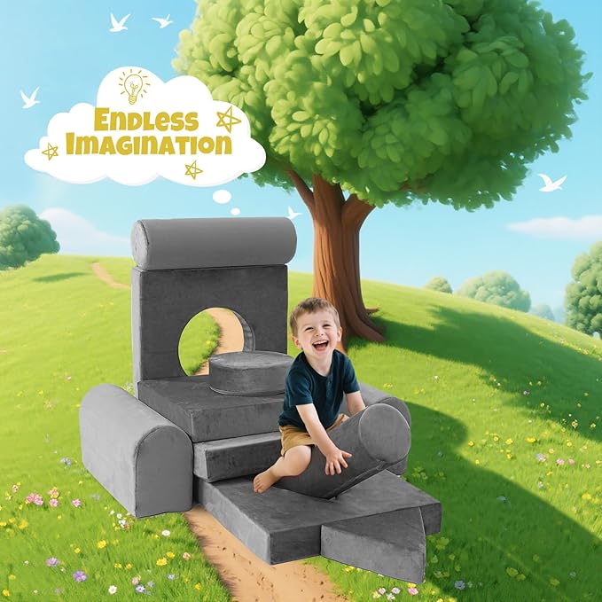 Modular Kids Play Sofa Multifunctional Kids Sofa Convertible Foam Floor Mat