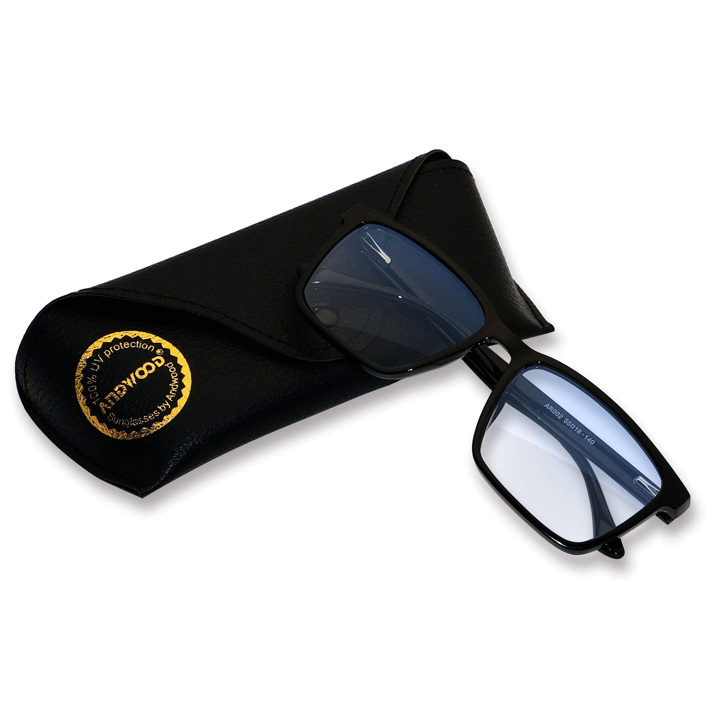 ANDWOOD Blue Light Blocking Glasses Men Women Computer Filter Large Frame Bluelight Blocker Anti Blue Ray Square Black