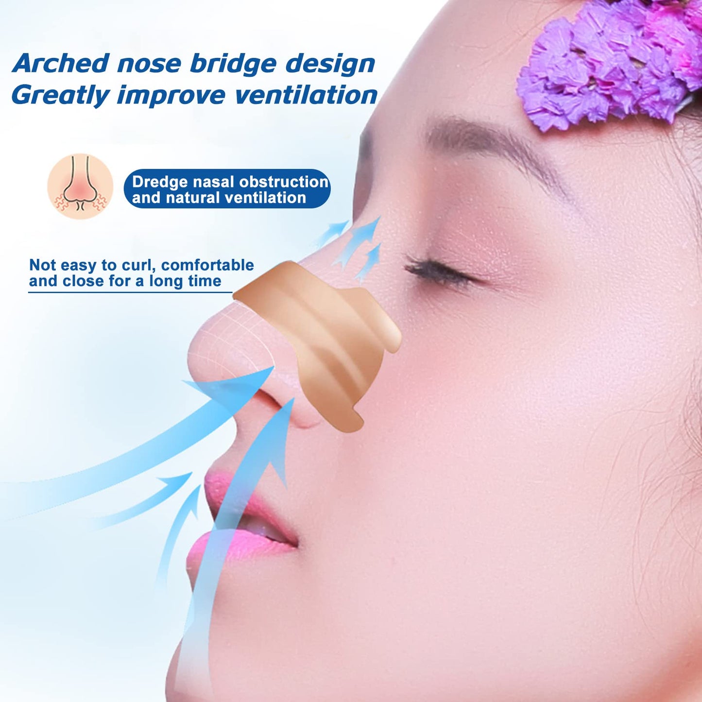 100 Count Nasal Strips Breathe Easy Stop Snoring Help Sleeping (66mm*19mm)