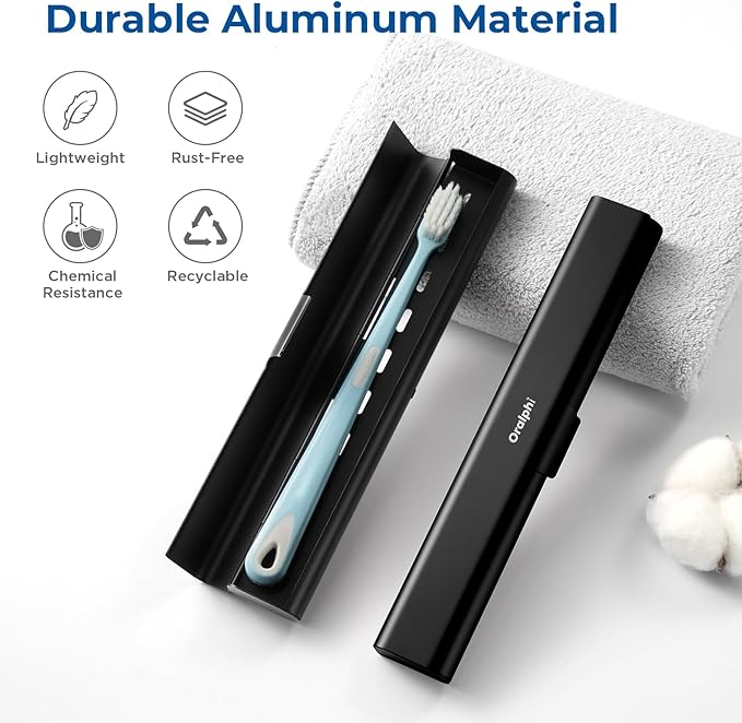 Aluminum Toothbrush Travel Case, Portable Travel Toothbrush Holder, Durable