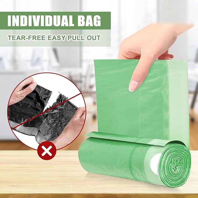 4 Gallon Trash Bags Drawstring 100 Count, JUKFITA Strong Small Garbage Bag