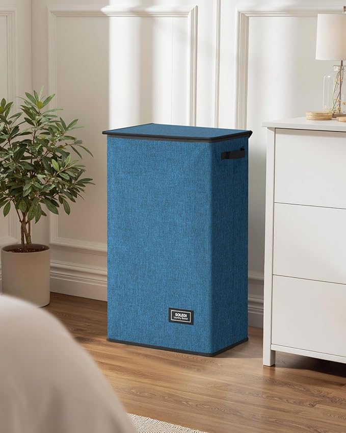 SOLEDI Laundry Hamper with Lid 100L Large & Tall Collapsible Laundry Baskets