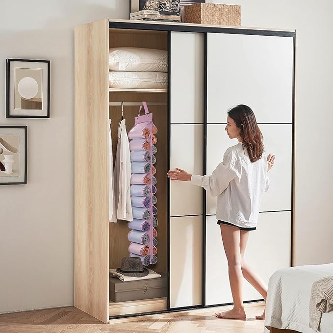 Legging Organizer Storage, Foldable Hanging Closet Organizer Storage