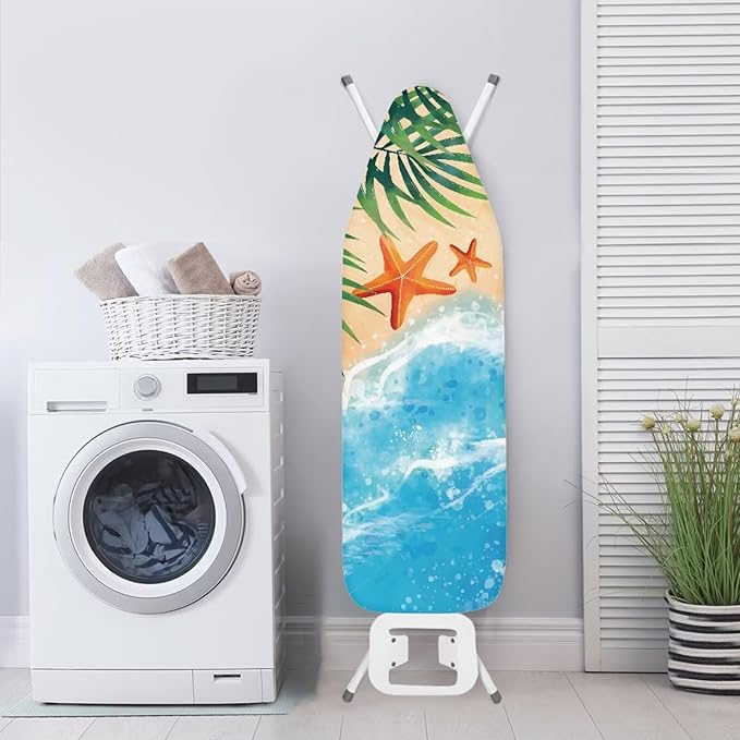 Beach Theme Ironing Board Cover and Pad Fits 15" x 54" Standard Boards