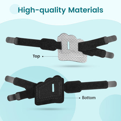 Pozpo Tech Hammer Toe Straightener Corrector Splint Brace for Women fit 2nd 3rd and 4th Toes - (M-Black) - 1 Pair