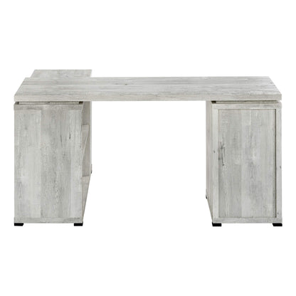 Monarch Specialties Computer Desk L-Shaped Corner Desk with storage - Left or Right Facing - 60"L (Grey Reclaimed Wood Look)