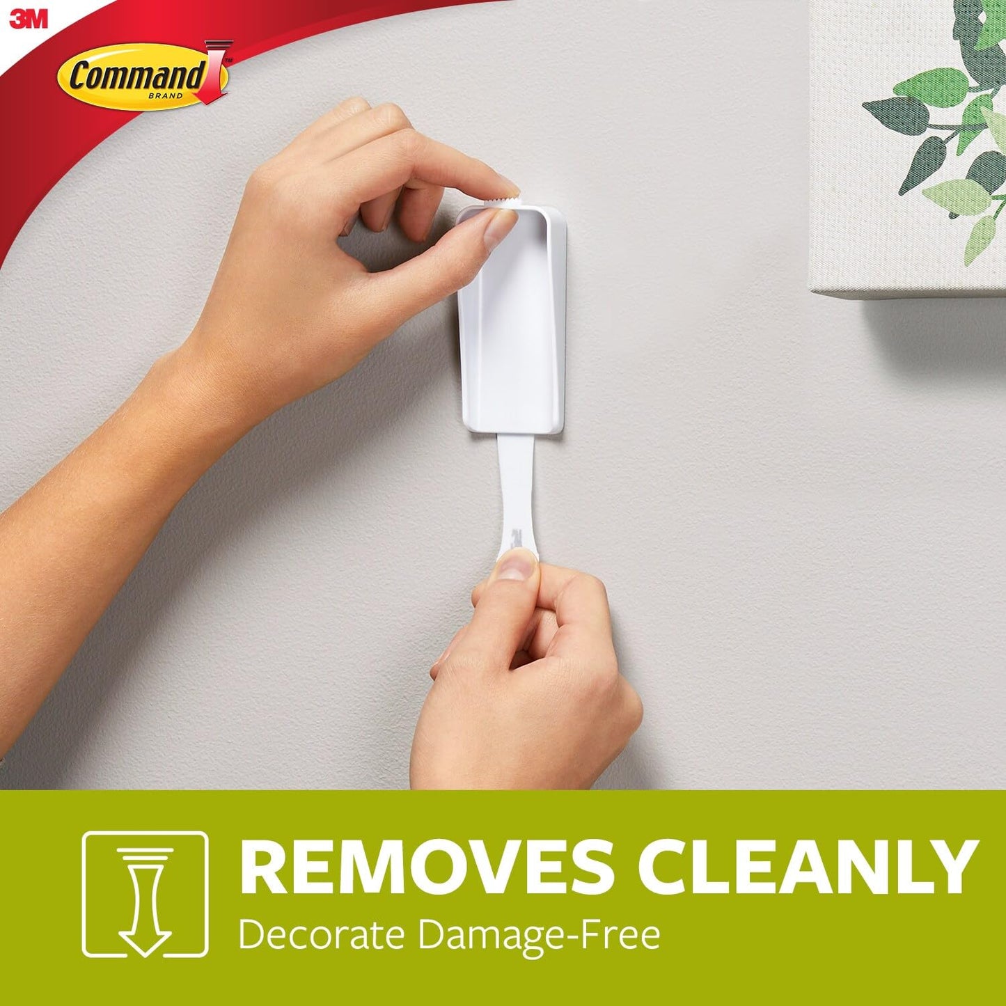 Command Large Canvas Hangers, 3 Canvas Hangers and 4 Command Strips, Damage-Free Hanging Sawtooth Frames, No Tools Wall Hooks for Home Decor, Holds up to 3 lb 18"x24" Canvas