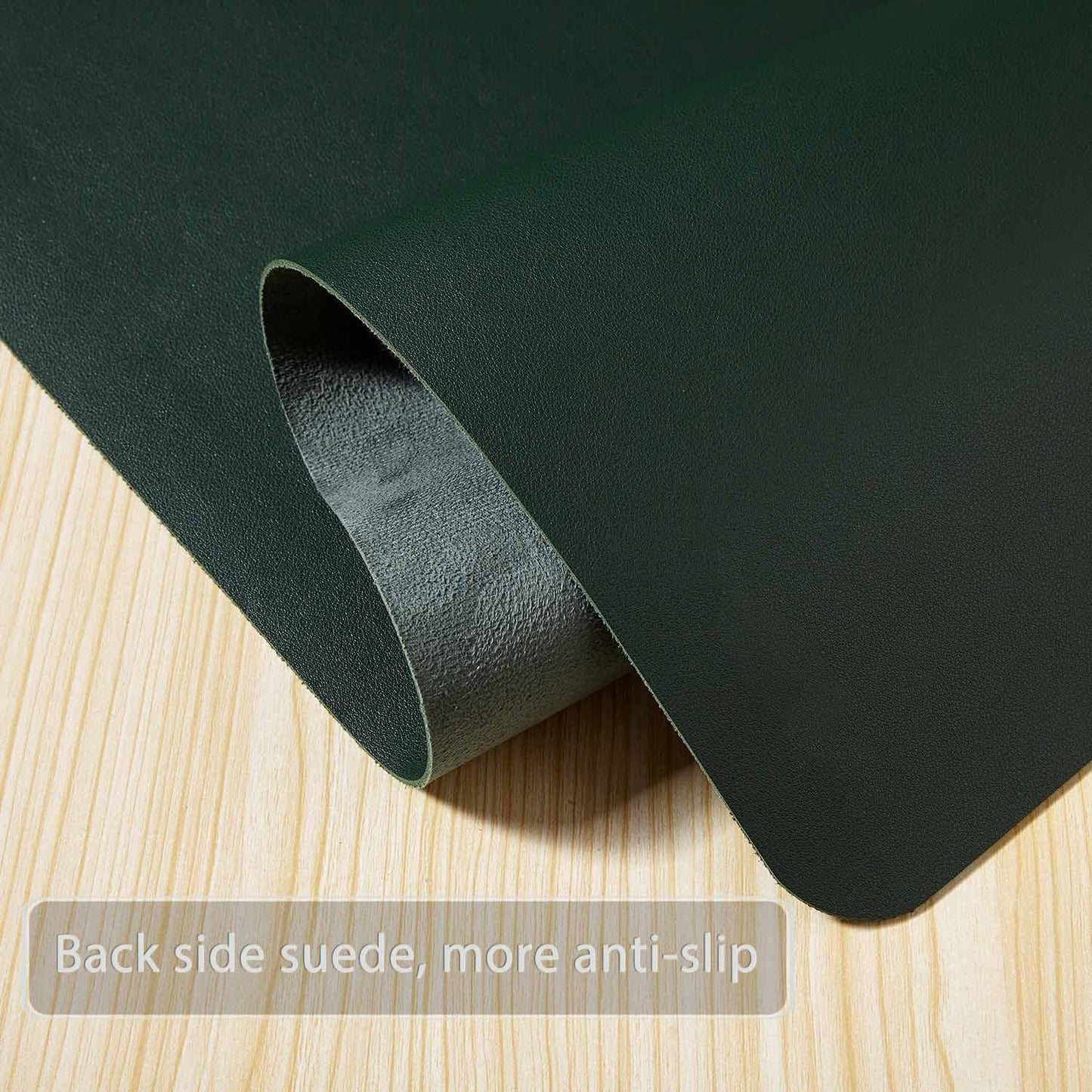 DOBAOJIA Extended Mouse Pad Mat XXL Desk Pad Large Desk Mat 35.4" X 16.9" Desk Blotter Writing Pad for Laptop/Office/Home, PU Leather Waterproof +Suede Non-Slip 90 x 43cm (Dark Green)