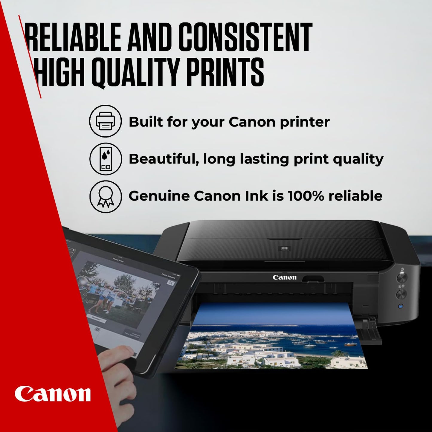 Canon Ink & Paper Multipack - PG-545/CL-546 Genuine Printer Ink Cartridges 2 Pack (1 x Black, 1 x Colour) & 4x6 Photo Paper (50 x Sheets)
