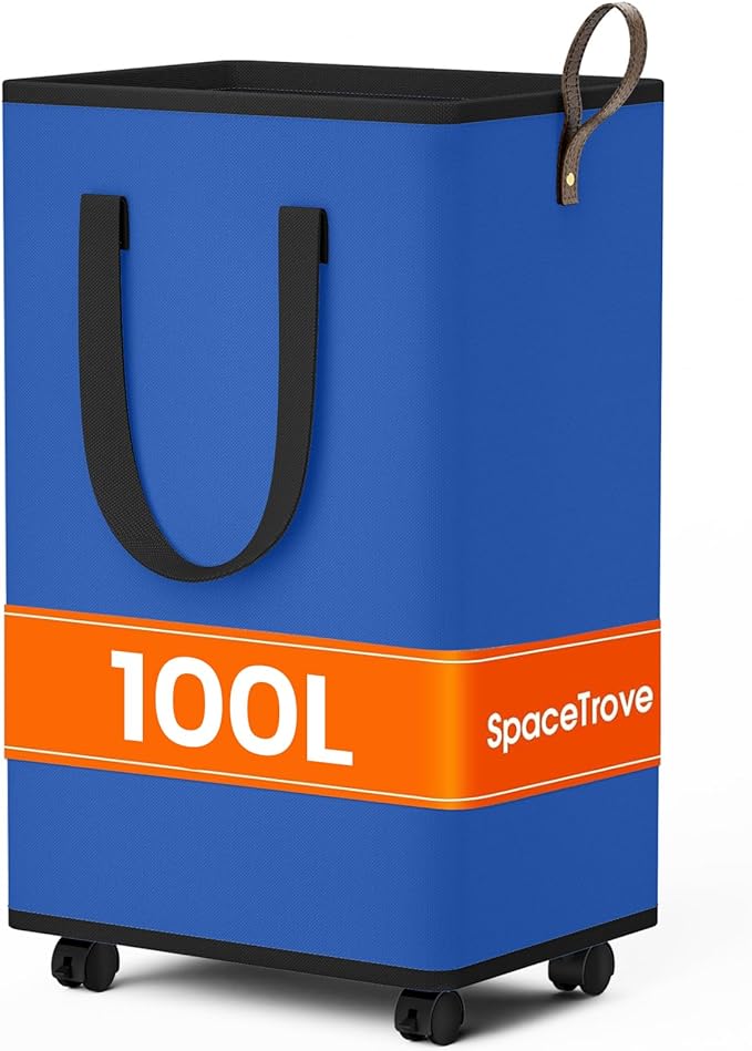 Laundry Basket with Wheels, Collapsible Laundry Baskets, Laundry Hamper with