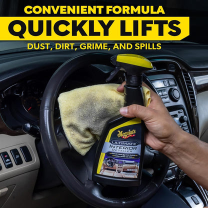 Meguiar's Quik Interior Detailer Cleaner 473ml for a Matt Finish. Cleans all Interior Car Surfaces - G13616EU
