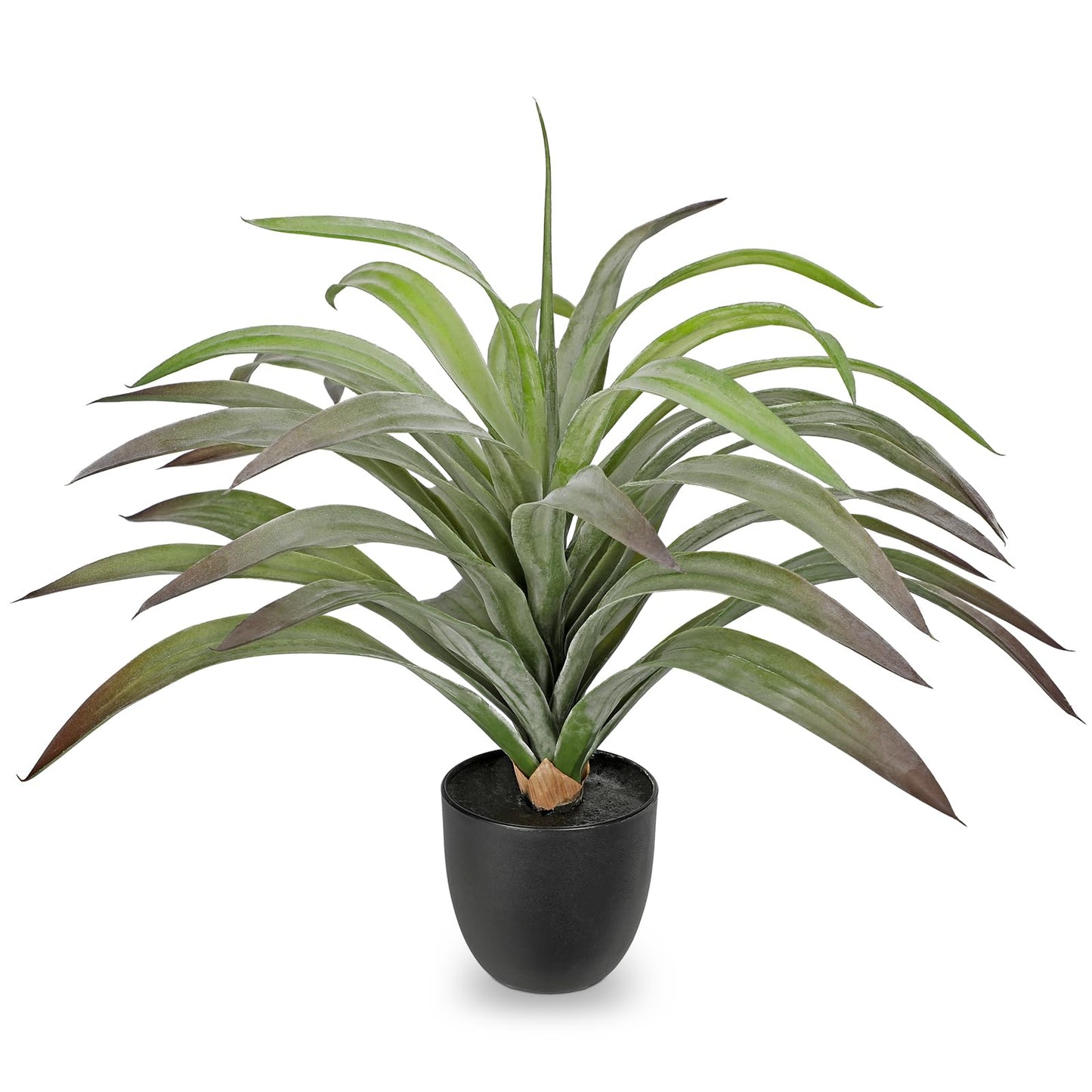 Briful Faux Agave Plant 18.1in Artificial Agave Potted Plant Fake Outdoor Plants for Home Office Living Room Bedroom Kitchen Table Decor