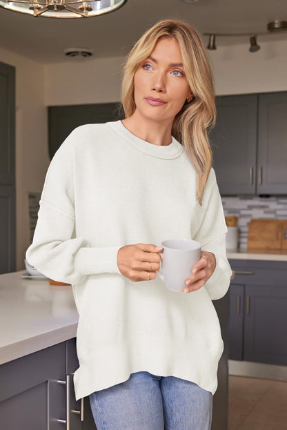 EFAN Women's Oversized Sweaters 2025 Fall Crewneck Batwing Sleeve Pullover Sweaters