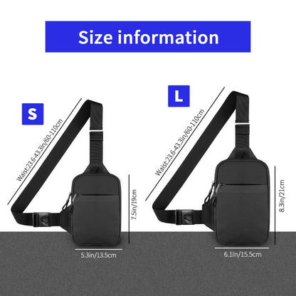 DONGKER Sling Bags,Waterproof Chest Crossbody Bag W/Adjustable Shoulder Strap for Men & Women Hiking Travel Outdoor Sports